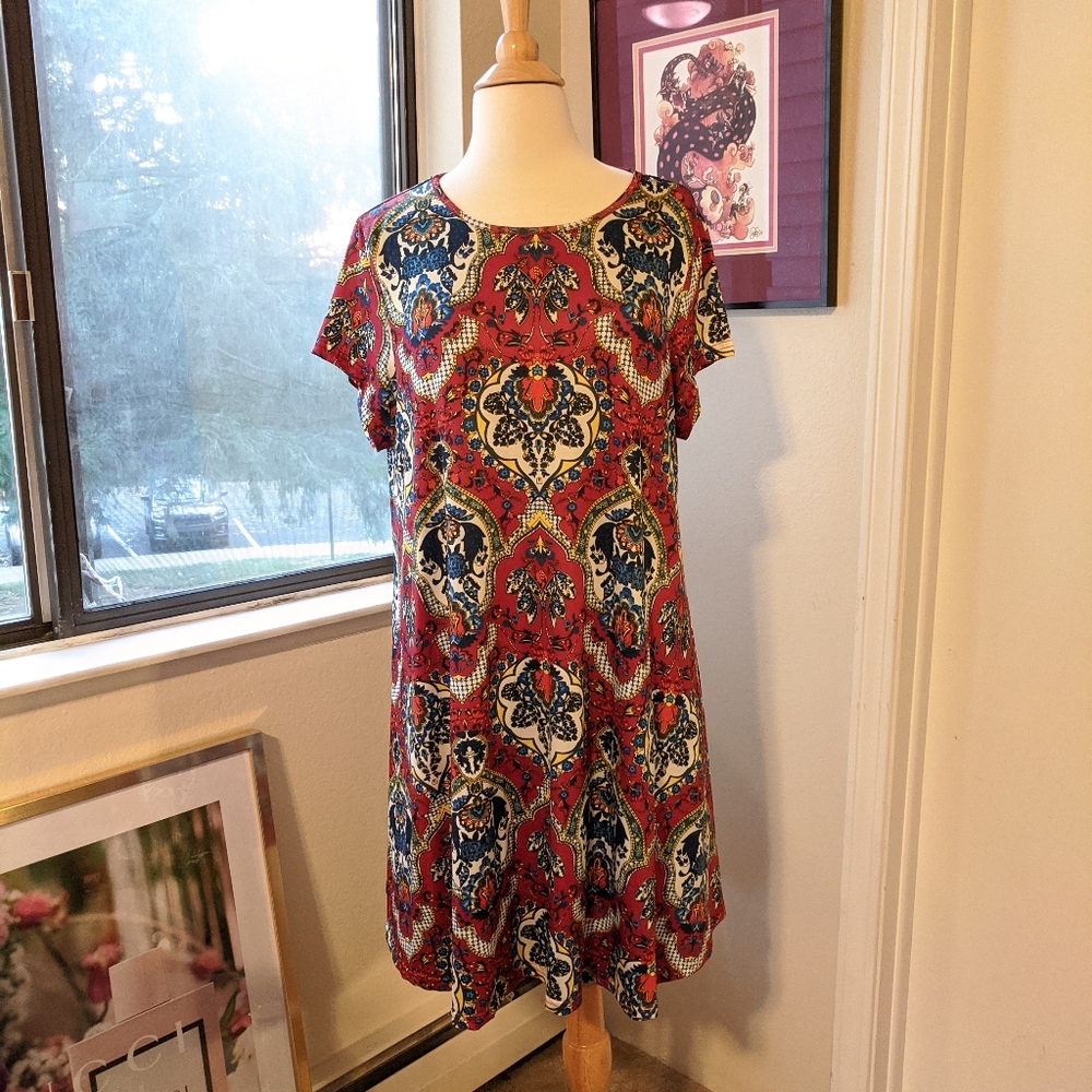 Red Pattern Dress